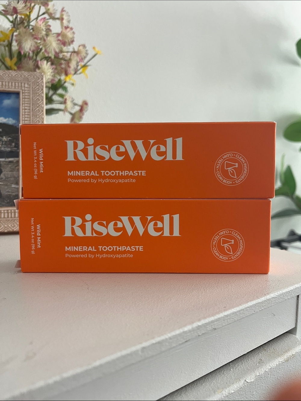 NIB Risewell mineral toothpaste wild mint- lot of 2